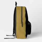 Black Gold Script Monogram Bedruckter Rucksack (Links)