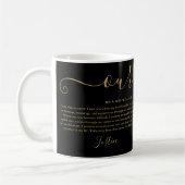 Black Gold Script Seine und ihr Foto Hochzeitsvows Kaffeetasse (Links)