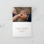 Black Gold Script Style 3 Foto Dankeskarten Dankeskarte (Innenseite)