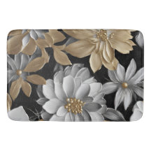 Black Gold Silver Floral