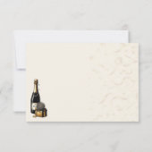 Black & Gold Silvester Hochzeit RSVP Karte (Rückseite)