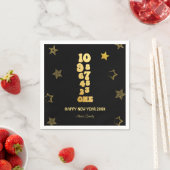 Black Gold Silvester Party Serviette (Beispiel)