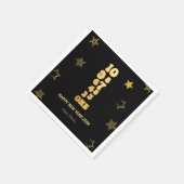 Black Gold Silvester Party Serviette (Ecke)