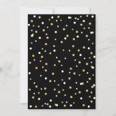 Black & Gold Simple 50. Geburtstagsparty Invi Einladung (Rückseite)
