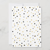 Black & Gold Simple 60. Geburtstagsparty Einladung (Rückseite)