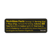 Black & Gold Small Honey Nutrition Fakten (Vorne)