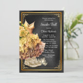 Black Gold Sneaker Ball Einladung (Stehend Vorderseite)