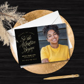 Black Gold "So das Abenteuer beginnt" Abschluss Folieneinladung