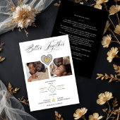 Black & Gold Sophisticated Better Together Quote Save The Date