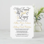 Black Gold Soul Lieben Herzlich Willkommen Einladung (Stehend Vorderseite)