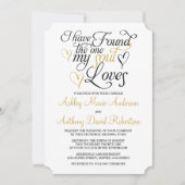 Black Gold Soul Lieben Herzlich Willkommen Einladung (Vorderseite)