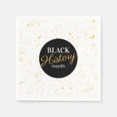 Black & Gold Speck Black History Monat Serviette (Vorderseite)