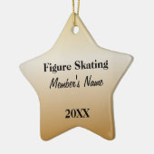 Black & Gold Sports Team Ornaments oder Prämien Keramikornament (Links)