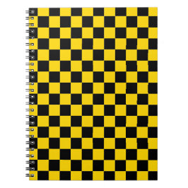 Black & Gold Square Box Muster Spiral Foto Notizblock