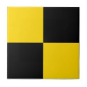 Black & Gold Square Box Stilvolles Muster Fliese (Vorderseite)