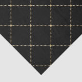 Black Gold Square Tile Diamond Muster Seidenpapier (Detail)