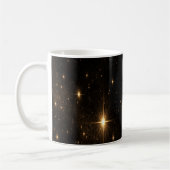 Black Gold Star Mug | Elegant Sparkle Coffee Cup Kaffeetasse (Links)