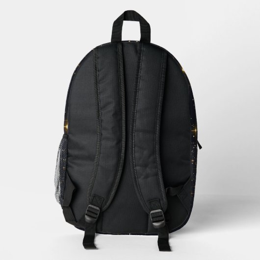 Black Gold Staright Bedruckter Rucksack (Rückseite)