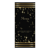 Black & Gold Starlights mit Bars - Menü (Vorne)