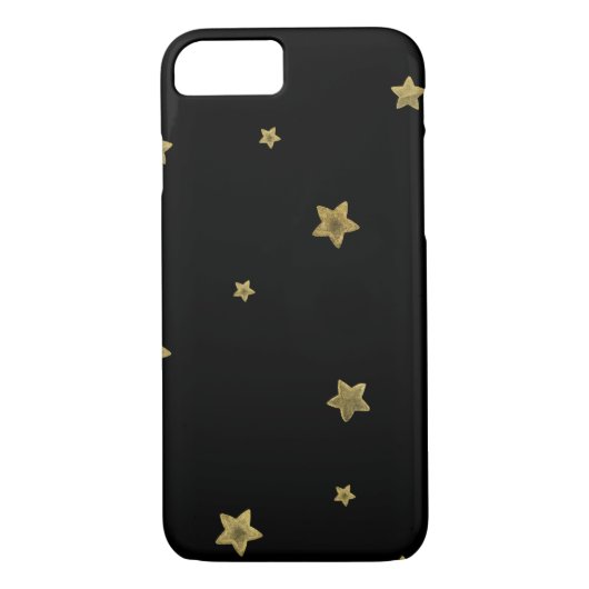 Black Gold Stars Case-Mate iPhone Hülle (Rückseite)