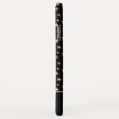 Black - Gold Stars Celestial Monogram Case-Mate iPhone Hülle (Hinten/Rechts)