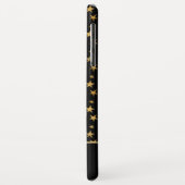 Black - Gold Stars Celestial Monogram Case-Mate iPhone Hülle (Hinten/Links)