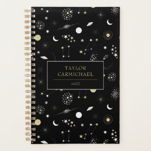 Black Gold Stars Galaxien Space Planer