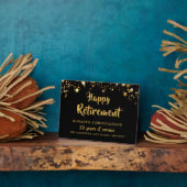 Black Gold Stars Jahre Dienstname Fotoplatte (Seite)