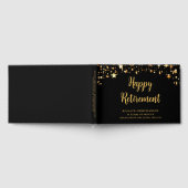 Black Gold Stars Jahre Dienstname Gästebuch (Voll)