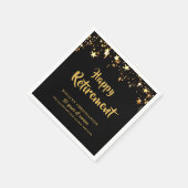 Black Gold Stars Jahre Dienstname Serviette (Ecke)