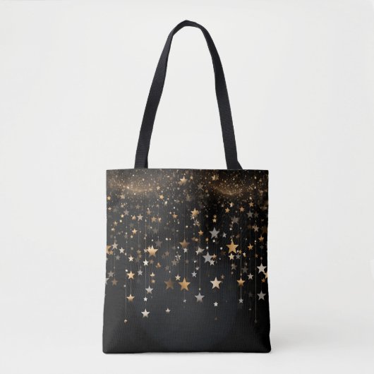 Black Gold Stars Tasche (Vorderseite)