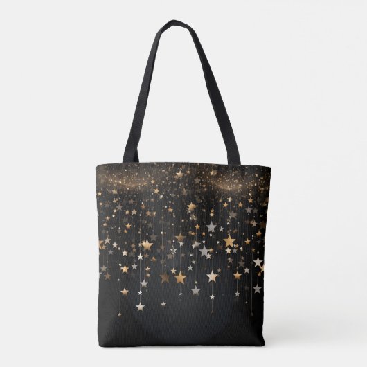 Black Gold Stars Tasche (Rückseite)