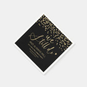Black Gold Stilvoll machen wir noch Hochzeitsfeier Serviette (Ecke)