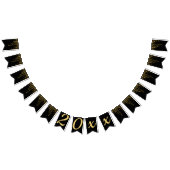 Black & Gold Streamer, Silvester Wimpelkette (Alle)