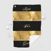 Black Gold Streifen Golfhandtuch (Insitu)