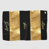 Black Gold Streifen Golfhandtuch (Horizontal)