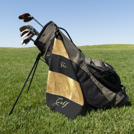 Black Gold Streifen Golfhandtuch (Gras)