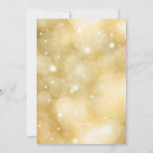 Black Gold String Lights Corporate Holiday Party Einladung (Rückseite)