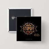 Black & Gold Stupefy Zauber Grafik Button (Vorne & Hinten)