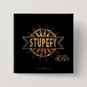 Black & Gold Stupefy Zauber Grafik Button