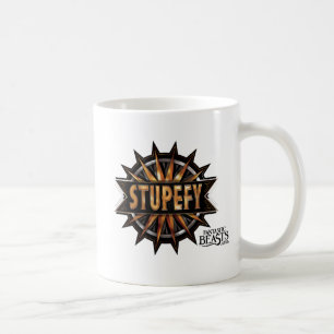 Black & Gold Stupefy Zauber Grafik Kaffeetasse