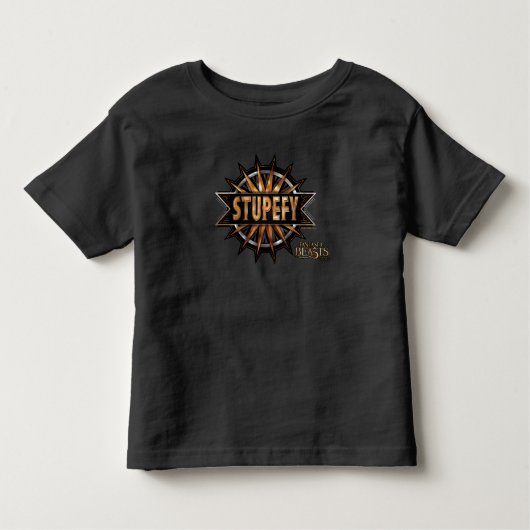 Black & Gold Stupefy Zauber Grafik Kleinkind T-shirt (Vorderseite)