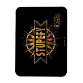 Black & Gold Stupefy Zauber Grafik Magnet (Vertikal)