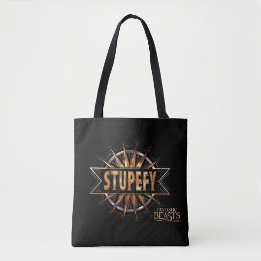 Black & Gold Stupefy Zauber Grafik Tasche (Vorderseite)