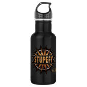 Black & Gold Stupefy Zauber Grafik Trinkflasche (Vorderseite)