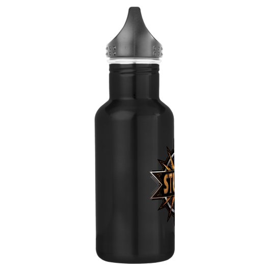 Black & Gold Stupefy Zauber Grafik Trinkflasche (Links)