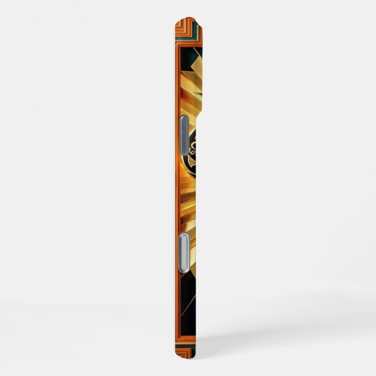 Black Gold Teal iPhone 16 Pro Max Case  Hülle (Rechte Seite)