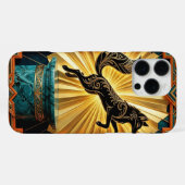 Black Gold Teal iPhone 16 Pro Max Case  Hülle (Rückseite (Horizontal))