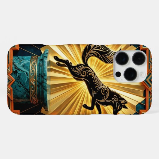 Black Gold Teal iPhone 16 Pro Max Case Hülle (Rückseite (Horizontal))