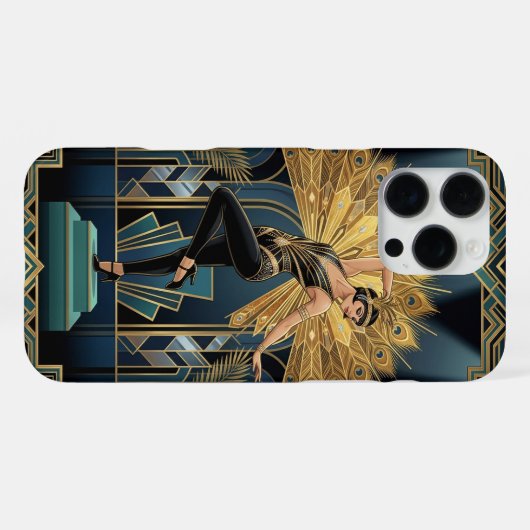 Black Gold Teal iPhone 16 Pro Max Case  Hülle (Rückseite (Horizontal))